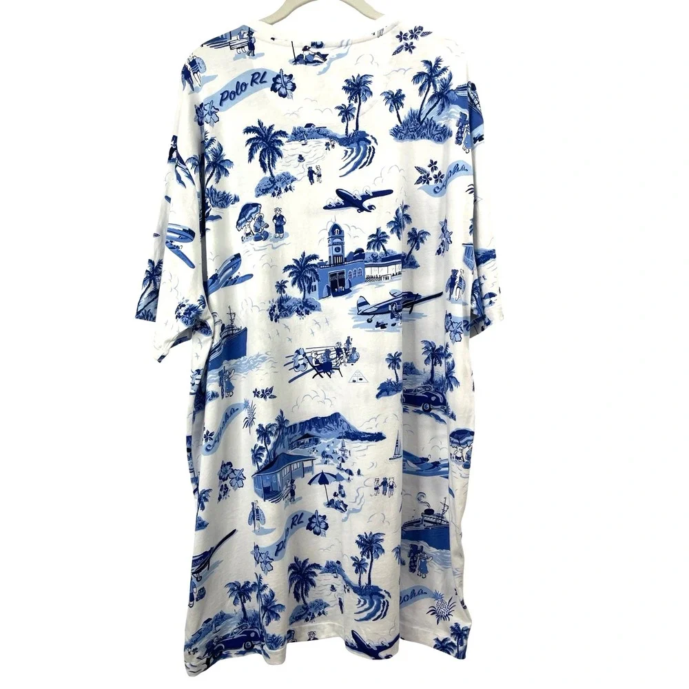 Polo Ralph Lauren‎ Bear Jersey T-Shirt top Size 2XLT aloha palm beach vacation